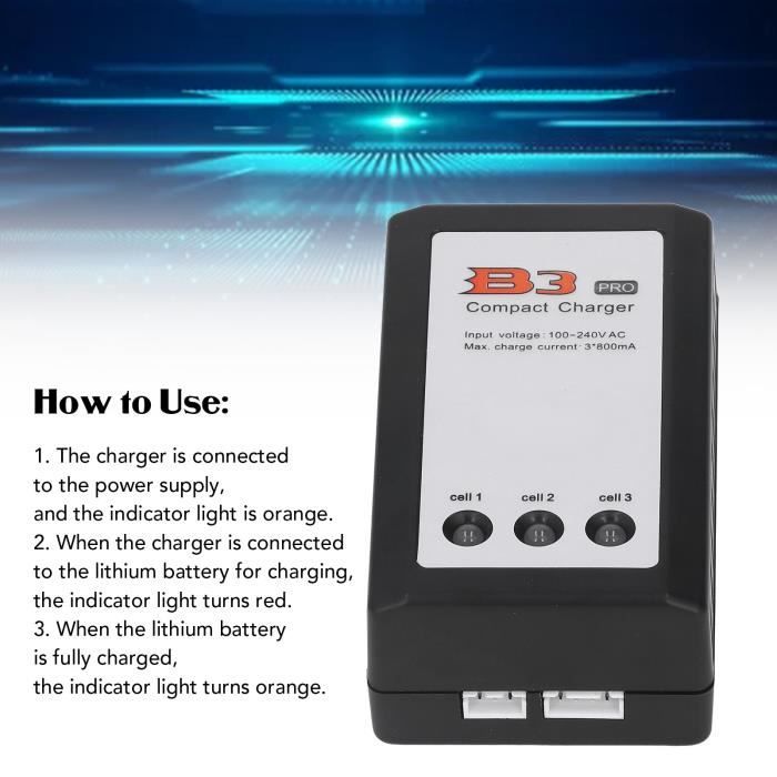 Chargeur De Batterie Écran LCD Universel Station De Charge à 4 Prises