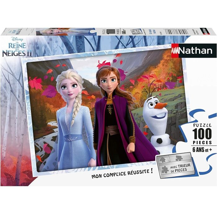 Puzzle La Reine des Neiges 2 - Nathan - 100 pièces avec trieur - Pour ...