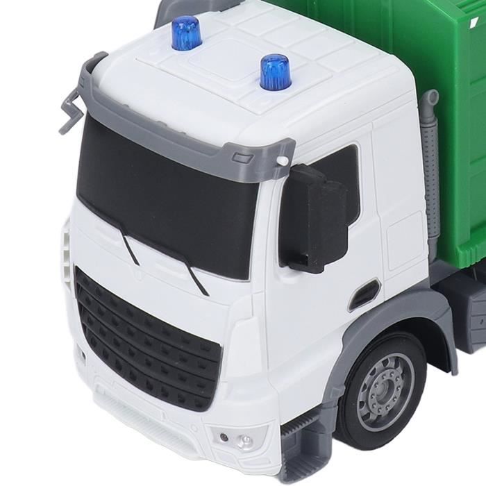 Camion à Ordures avec 6 Poubelles, 180 Carte, Lumière et Son, Camions