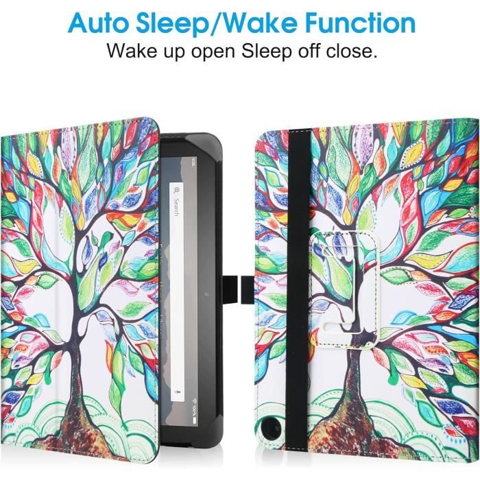 Housse de protection pour  Kindle Fire 7 2022 7 pouces Auto Wake Up /  Sleep