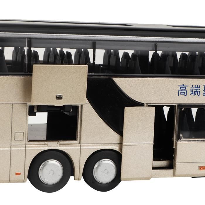 Vistreck Modèle de Bus électrique à Double étage en Alliage 1:32, Jouet avec Lumières et Musique pour Enfants, Design Bleu Amusant (Bleu Vistreck Modèle de Bus électrique à Double étage en Alliage 1:32, Jouet avec Lumières et Musique pour Enfants, Design Bleu Amusant (Bleu