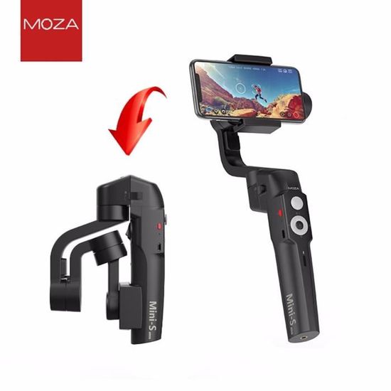 MOZA Mini-S Smartphone Gimbal Stabilisateur de cardan Pliable 3 Axes pour Smartphone