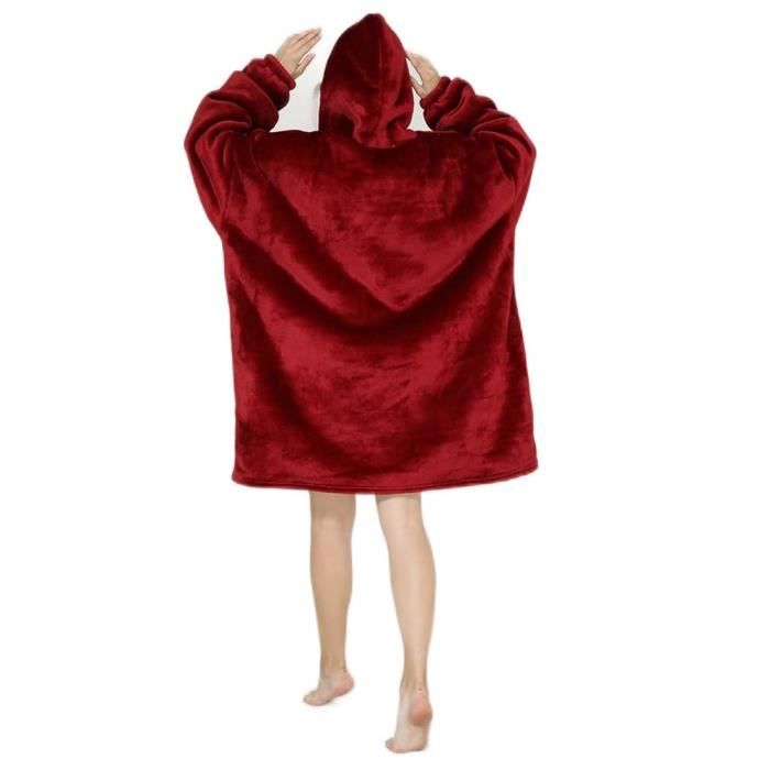 Couverture à Capuche Géante Polaire - Surdimensionnée Pour Homme/femme - Ultra Douce Et Chaude