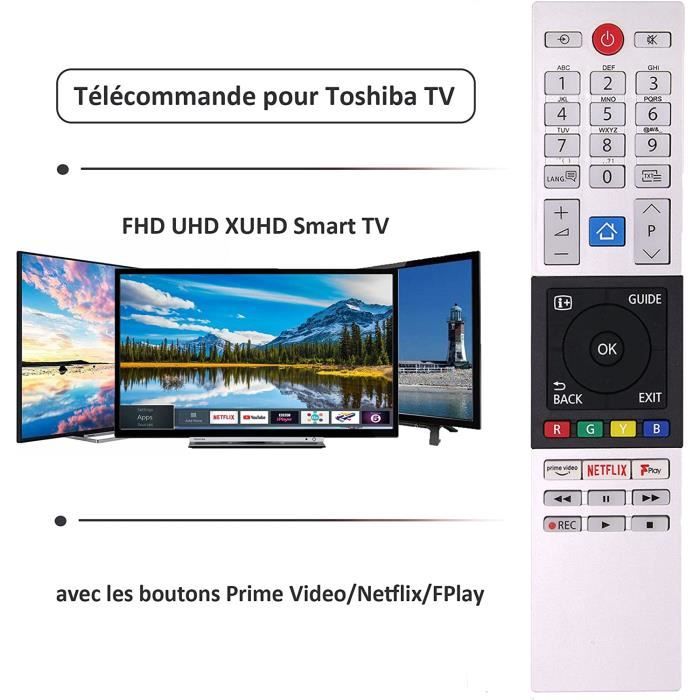 HQRP TV Télécommande pour Toshiba 42XV540U 42XV545U 42ZV650U