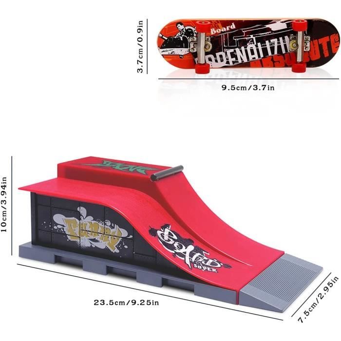 Set Finger Skateboard Avec Rampe – Parc DIY En ABS, Roues En Alliage, Pour Enfants
