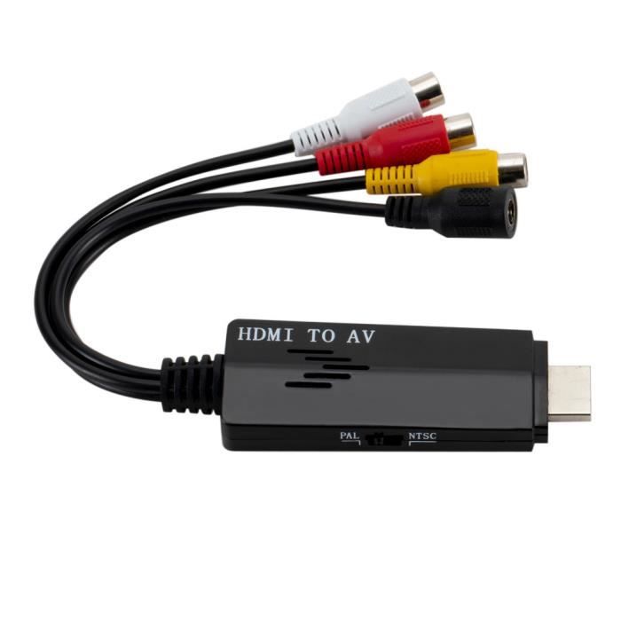 Adaptateur HDMI vers AV mâle à femelle, HDMI 1080P vers convertisseur HD,  pour Roku / DVD / décodeur / pour PS3 / pour Xbox 360 - Cdiscount  Informatique