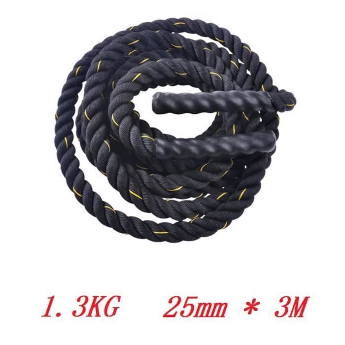 25mm 3m corde à sauter lourde corde à sauter entraînement cordes de  bataille pour hommes femmes Total des Style ordinaire noir - Cdiscount Sport