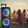 Enceinte Active Sono IBIZA SOUND VENUS600 - LUMINEUSE KARAOKE 2 x 8"/20cm 600W, Bluetooth USB TWS, Batterie intégrée-3