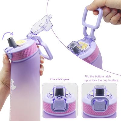 Gourde Sport 700ml Avec 7 Dosettes Parfumées - 0 Sucre, 0 Calorie - Paille Intégrée - Sans BPA - Idéale Gym, école, Rando