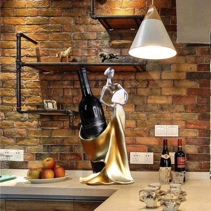 Porte-bouteille de vin Comptoir, porte-bouteilles de table Statue de cheval comme cuisine à la maison Sculpture de cheval Décor de cheval Cadeaux de cheval for filles hommes femmes