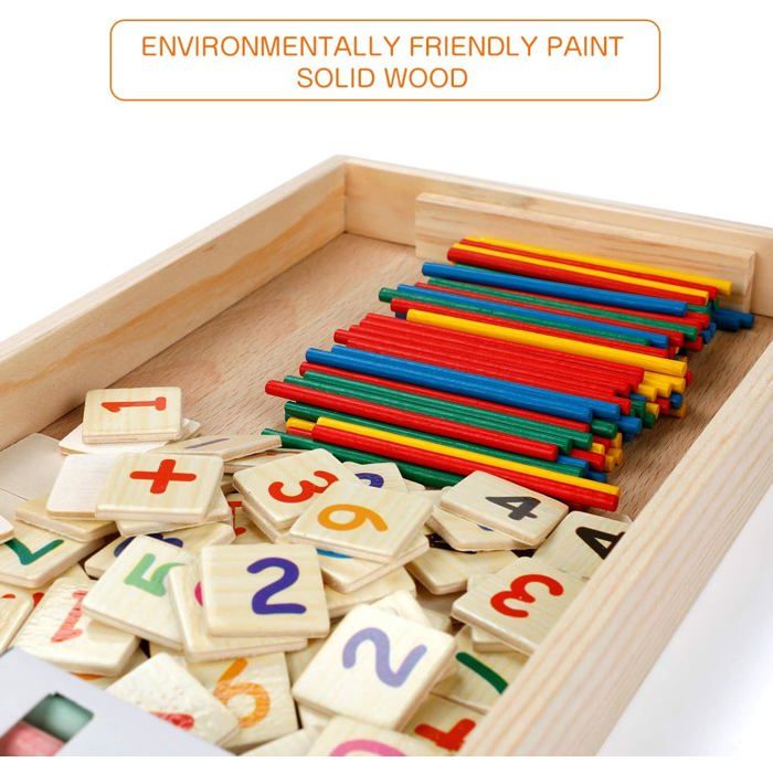 Jouet mathématiques en bois - Pour apprendre à compter les doigts - Jouet Montessori - Jouet éducatif pour enfants de 3, 4, 5 ans - Cadeau de Noël Jouet mathématiques en bois - Pour apprendre à compter les doigts - Jouet Montessori - Jouet éducatif pour enfants de 3, 4, 5 ans - Cadeau de Noël