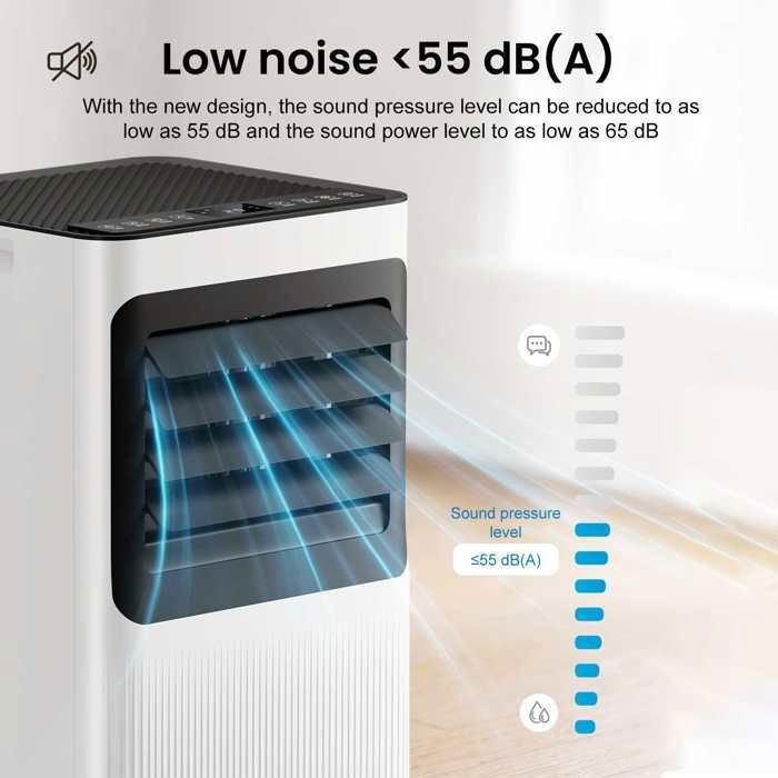 Climatiseur Mobile 7.000 BTU Eco R290 4 En 1 Refroidissement Chauffage Ventilateur Deshumidificateur 2 Kw 60 M3 86239292