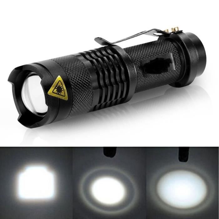 Lampe de poche Q5 LED pour l'extérieur, lumière d'avertissement de