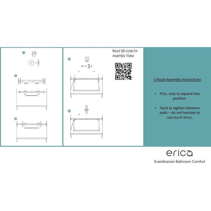 Étendoir à Linge Plafond Eric - Séchoir Repliable 2.5m Capacité 5.6m - Fabriqué En Suède