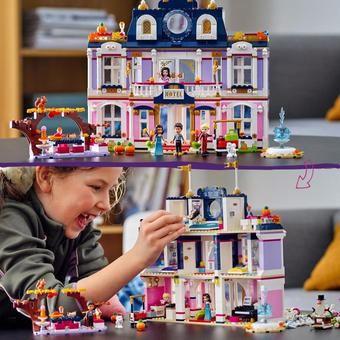 LEGO® Friends 41684 Le Grand Hôtel de Heartlake City, Grande Maison,  Figurine Animaux, Mini-poupées, Jouet Enfants 8 Ans - Cdiscount Jeux -  Jouets