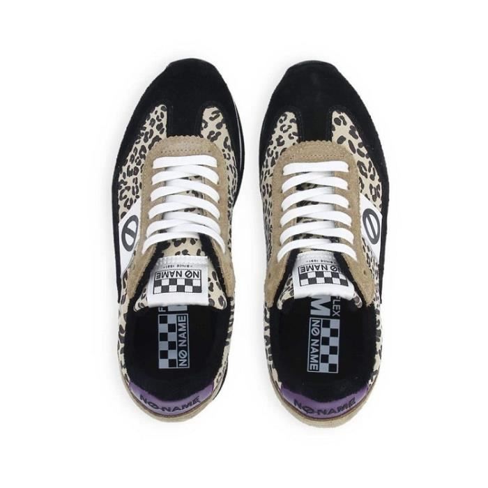 Baskets NO NAME FLEX M JOGGER Talon plat Cuir Noir Noir