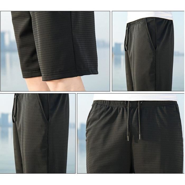 PANTALON Pantalon de survêtement pour homme - Pantalon de jogging large et  long Avec fermeture éclair - Pantalon Blanc Blanc - Cdiscount Prêt-à-Porter