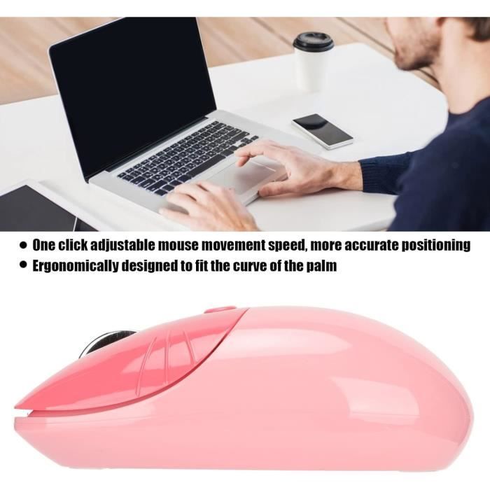 Ergonomique souris sans fil rechargeable silencieuse LED rétro-éclairé  Portable mignon Mini souris Works pour PC ordinateurs Noir - Cdiscount  Informatique