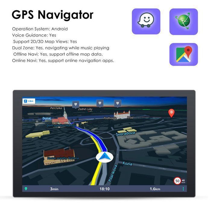 YZKONG Autoradio pour Renault Dacia Duster Sandero Logan Dokker Capture avec Wireless CarPlay Android Auto 7 Pouces écran Tactile Lecteur multimédia Radio Bluetooth/RDS/FM/AM/Mirror Link