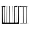 Barrière de Sécurité Bébé Enfant pour Escaliers Portes - SPRINGOS - 75-110 cm - Métal - Noir - Pression-0