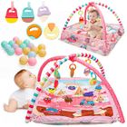 MERKMAK Tapis D'éveil Bébé, Eveille Avec Ballon, Tapis Sensoriel De Jeu Avec Arche, Jouets Amovibles, Tapis De Fitness