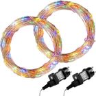 VOLTRONIC® Guirlande lumineuse filaire, Multicolore, Lot 2x20m (2x200 LED) - Adaptateur inclus