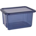 EDA PLASTIQUE Boîte de rangement Funny Box 30 L - Bleu profond acidulé - 44 x 36 x 25 cm