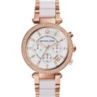 Montre - Michael Kors - MK5774 - Acier inoxydable doré rose - Étanchéité 10 ATM - Cadran blanc avec strass