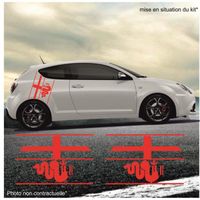 ALFA ROMEO Bandes latérales - ROUGE - Kit Complet  - Tuning Sticker Autocollant Graphic Decals