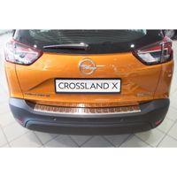Protection de seuil de coffre chargement en acier pour Opel Crossland X 2017- [Argent brossé]