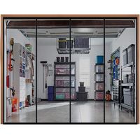 Rideaux,Rideau de porte de Garage magnétique de grande taille,moustiquaire de - Type Gray net black edges - W 320cm x H 210cm