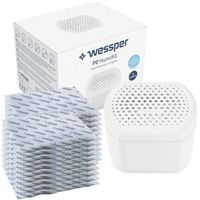 Wessper HumiFill Déshumidificateur d'air pour la Maison - Blanc - Inclus 20 Sachets de 250g au parfum de lavande