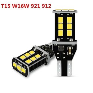 2 Ampoules W16W T15 15 LED Blanc résistance Anti erreur Feux de