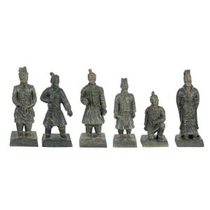 DÉCO ARTIFICIELLE 6 Statuettes guerrier chinois Qin S, hauteur 8.5 c