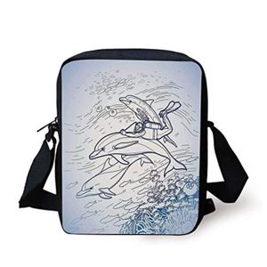 Cartable F2u8n Décor De Crabes Illustration De Style De Dessin Animé Thème De La Mer De Modèle Mignon étoiles Et Coquilles De Crabe