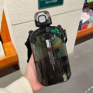 GOURDE 750 ml noir sans marque - Bouteille d'Eau Plate Transparente sans BPA pour Fille et Enfant Gourde de 750ml, G