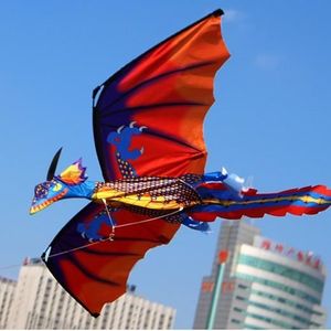 CERF-VOLANT Cerf-volant, cerf-volant en plein air, 3D Dragon Kite Outdoor Cerfs-volants Enfants Sport Jouet-R