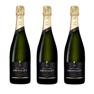 CHAMPAGNE Lot 3x Sélection Brut - Champagne Gremillet - Champagne 75cl - CHAMPAGNE - Haute Valeur Environnementale