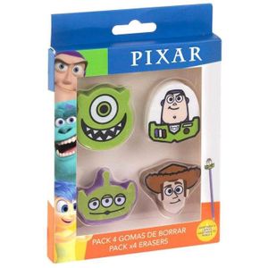 GOMME Gomme Disney Pixar pack 4 eraser -  -  - Ocio Stock