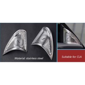 Garniture de Cache de Protection de Sortie d/'échappement en Acier Inoxydable 304 Brillant 2 pcs//kit Accessoire extérieur Automatique pour véhicule pour GLA Classe X156 2016-2019 Noir Brillant