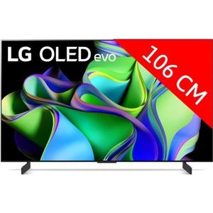 Téléviseur LED TV LG OLED 4K 106 cm - LG OLED42C3 - Processeur Alpha 9 AI 4K Gen6 - HDR - Smart TV