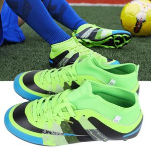 CHAUSSURES DE FOOTBALL ABIL crampons de football Chaussures de Football Montantes aux Couleurs Contrastées pour Garons, Filles et Adolescents ave VGEBY
