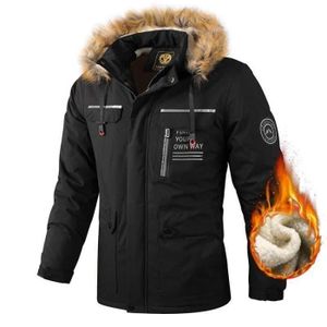 BLOUSON Blouson Homme,Blouson à Capuche Hiver Épais Chaud 