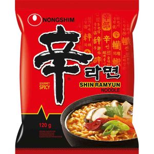 BRIQUE INDIVIDUELLE Carton 20 Soupes Nouilles Nong Shim Epicée Shin...