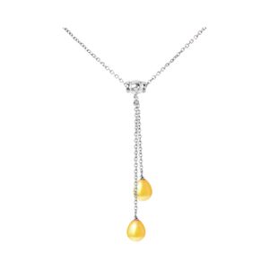Pendentif Toi Et Moi Plaqué Or 18k Avec Cristaux Améthyste Et Blanc - Occasion
