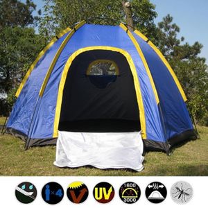 TENTE DE CAMPING Tente de Camping Étanche 3-4 Personnes Double Couc