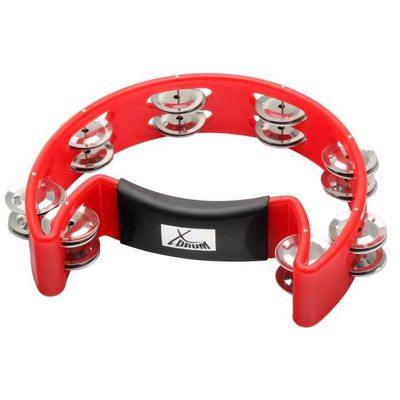 Tambourin en ABS avec 2 Ensembles Cloche en Métal Accessoire de Tambour