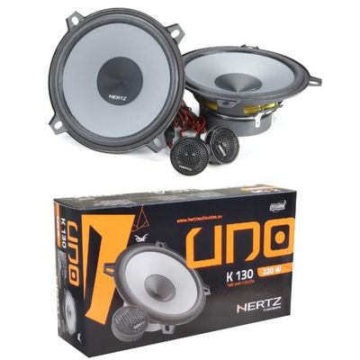 Hertz UNO K130 Lautsprecher 13 Cm 440W Komposystem + Einbauset Für Opel Astra F (1991–1998)