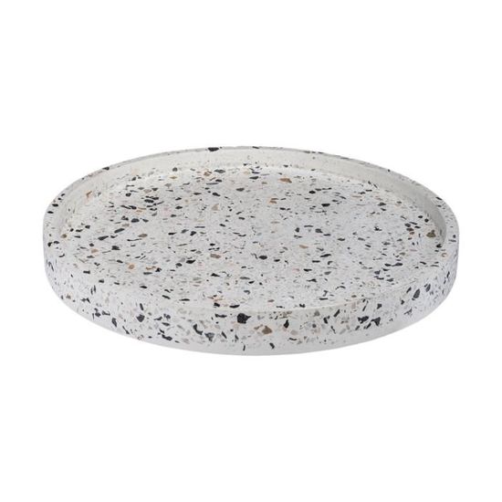 Atmosphera Vide-Poche Wonja Blanc 25x22cm - Set De 2 Coupelles En Céramique Naturelle