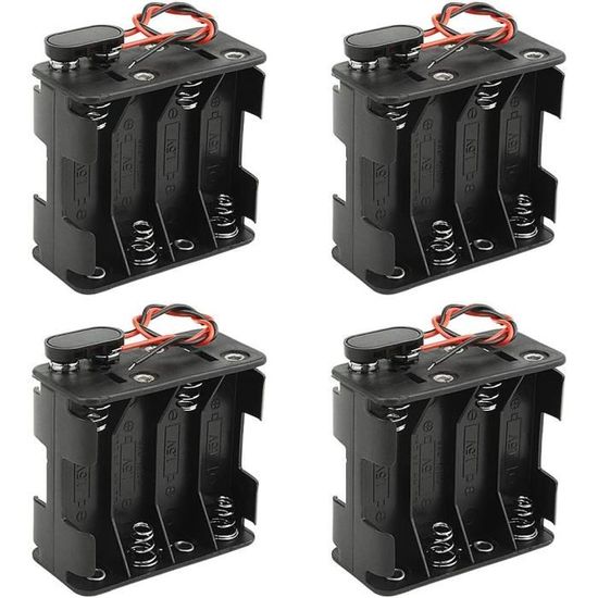 Lot De 2 Supports De Piles Noirs Pour 3 Piles AAA - Compatible Lampe De Poche 1599 - Marque SODIAL - Neuf Sous Blister